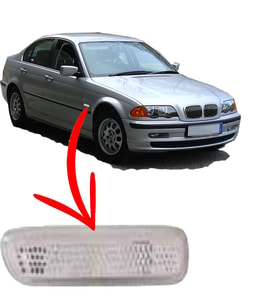 BMW 3 SERİSİ E46 ÇAMURLUK SİNYAL LAMBASI BEYAZ DUYLU SAĞ