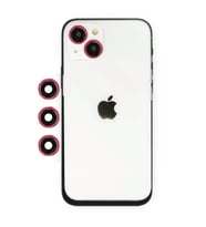 Uray store Apple iPhone 14 Shine Kamera Lens - Kırmızı