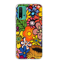 PrintiFy Xiaomi Poco M3 ile Uyumlu 1mm Slim Fit Retro Colors 2 Baskılı Şeffaf  Kılıf