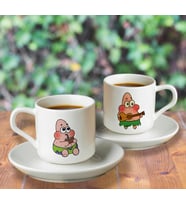Sünger Bob & Petrick Tasarımlı Türk Kahvesi Fincanı Seti İkili