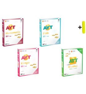 ÜçDörtBeş Yayınları AYT Matematik Fizik Kimya Biyoloji 4 Kitap Soru Bankası Seti Yeni