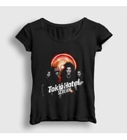 Presmono Kadın Siyah Scream Tokio Hotel T-Shirt 444412tt