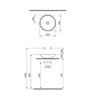 BOCCHI VENEZIA ÇANAK LAVABO 40 CM BUZ MAVİ