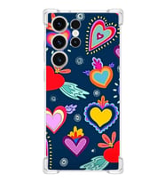 PrintiFy Samsung Galaxy S23 Ultra Uyumlu Retro Color 3 Baskılı Şeffaf Köşe Korumalı Antişok Kılıf