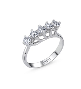 Sirius F Renk 0,70 Karat Pırlanta 5 Taş Yüzük 0723R0198