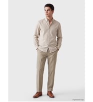 LCWAIKIKI Classic Bej Regular Fit Armürlü Erkek Gömlek