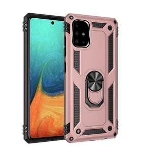 Samsung Galaxy A51 Uyumlu Kılıf Zore Vega Kapak (Rose Gold Altın)