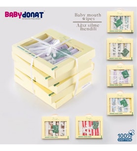 Mulvxbby Bby02 7 Adet Erkek Bebek Ağız Silme Mendili %100 Pamuk (Mulvix)