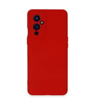 One Plus 9 Kılıf Nano İçi Kadife Silikon - Kırmızı
