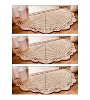 %100 El Örgüsü Balkon/ Kapı Önü Yarıma Paspas 90_46 Cm (STD)