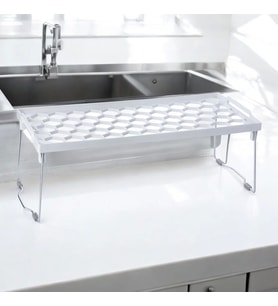 Plastik Metal Ayaklı Dikdörtgen Mini Raf Düzenleyici Organizer