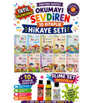 2.Sınıf Öğretmen Tavsiyeli Okumayı Sevdiren 32 Sayfa 10 Kitaplık Hikaye Seti-5 (Slime Set Hediyeli)