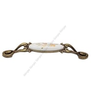 Narin Porselen Antik Çekmece Kapak Kulpu (2 Adet) 128MM (Bronz)