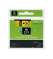 Dymo 43618 Sarı Üzerine Siyah Muadil Etiket
