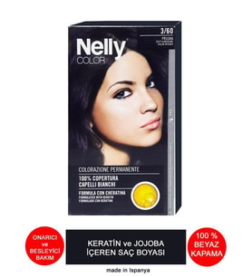 Nelly Jojoba ve Keratinli Saç Boyası 3.60 Patlıcan Moru