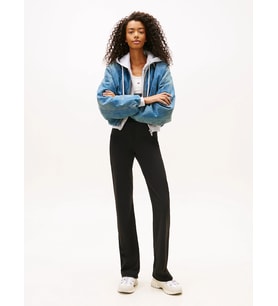 Tommy Hilfiger TJW İspanyol Paça Kadın Siyah Tayt DW0DW22110BDS