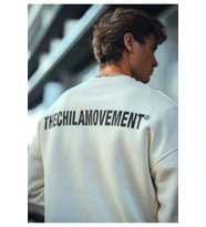 Kışlık Bisiklet Yaka Oversize Baskılı SweatShirt - Beyaz
