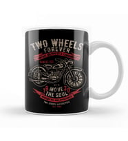 Two Wheels Forever Motorcycle Community Kupa Bardak Porselen