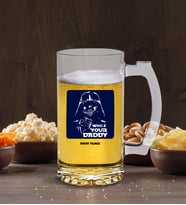BK Gift Kişiye Özel Babalar Gününe Özel Cam Bira Bardağı 50cl-3 (Beyaz)