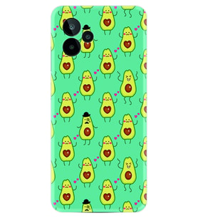 General Mobile GM 24 Pro Kılıf Silikon Desen Özel Seri Oynayan Avokadolar 1770