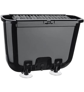 Vantuzlu Tabak Yıkama Fırçası, Plastik, Gri, 29.7x13x21 cm, 3 Litre Hacimli, Su Tasarruflu Bulaşık Yıkama Kabı, Vakumlu Ayaklı (Siyah)
