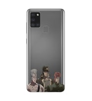 Samsung Galaxy A21S Uyumlu JoJo's Bizarre Adventure Tasarımlı Şeffaf Telefon Kılıfı