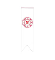 Masa Üstü Kırlangıç Enerji Bakanlığı Bayrağı - 8x30cm Çift Taraflı Saten Kumaş