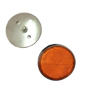 SCOOTER REFLEKTÖR YUVARLAK E4 6MM NİKEL(SOMUNSUZ)