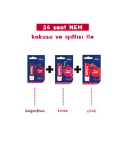 NIVEA Dudak Kremi 3ü Bir Arada + Çilekli 4,8 gr + Böğürtlen 4,8 gr + Kiraz 4,8 gr