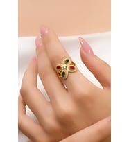 RENKLİ TAŞLI YÜZÜK 22 AYAR A037631