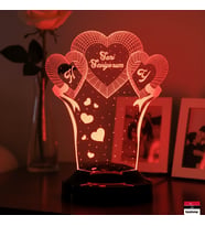 Yıldönümü Temalı 3D LED Lamba  Sevgiliye Romantik Hediye - LoveLamp