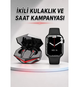 Northcity İkili Set K98 Kulaklık ve Akıllı Saat - Bluetooth 5.0, Gürültü Önleyici ve Spor Takibi