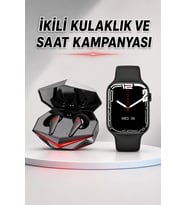 Northcity İkili Set K98 Kulaklık ve Akıllı Saat - Bluetooth 5.0, Gürültü Önleyici ve Spor Takibi