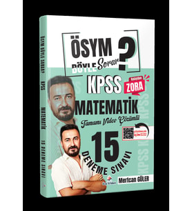 ÖSYM Böyle Sorar 2026 KPSS Matematik Tamamı Video Çözümlü 15 Deneme Sınavı Dizgi Kitap