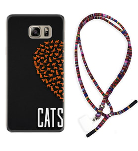 Samsung S7 Edge S20 Fe Plus Ultra S21 S22 Kılıf Boyun Asklı Rasta Silikon Cats 1792