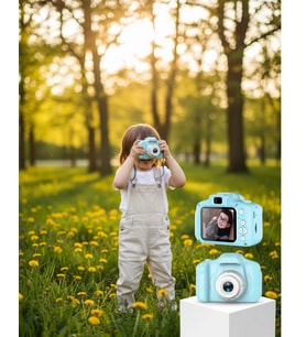 Mavi Şarjlı Mini Kamera Hd Video Fotoğraf Çekimli Genişletilebilir Hafızalı