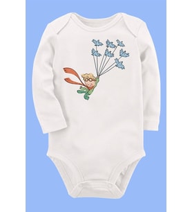 Organik Baskılı Pamuklu Unisex Bebek Body UZUNE218
