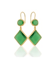 Kadir Jewellery 22 Ayar Altın Kaplama Kadın Sallantılı Küpe -El İşçiliği Ve Hipoalerjenik Küpe