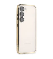 Samsung Galaxy S24 Kılıf Razer Lensli Silikon - Gold