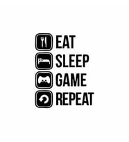 Gamer Hayatı Duvar Sticker Siyah 16x20 cm