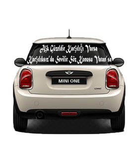 Oto Cam Yazı Sözleri Ticari-Servis-Dolmuş-Panelvan Uzun Sticker Model 48