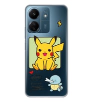 Xiaomi Redmi 13C Uyumlu Pokemon Pikachu Tasarımlı Şeffaf Telefon Kılıfı