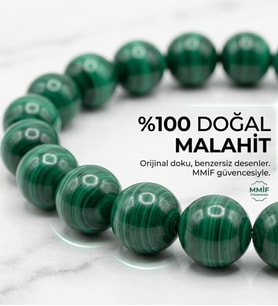 Malahit Doğal Taş Bileklik 8mm Yeşil Enerji Taşı Unisex Elastik Bileklik