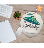 Kişiye Özel Uzay Mekiği Temalı Ana Gemi Yazılı Mouse Pad Bilek Destekli