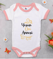 BK Kids Yesun Oni Annesi Tasarımlı Pembe Bebek Body Zıbın-1