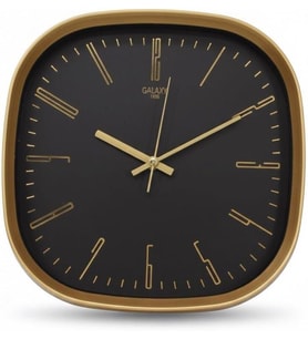 Galaxy Premium Serisi ABS Kasa Duvar Saati Oval 30 CM Gold-Siyah Klasik Kadran