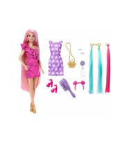 Barbie Upuzun Muhteşem Pembe Saçlı Bebek HKT95 JDC85 Lisanslı Ürün (Karışık)
