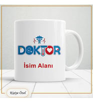 Doktorlara Özel İsim Yazılabilir Kupa Bardak – Kişiye Özel Meslek Temalı Hediye-113