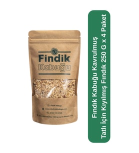 Fındık Kabuğu Kavrulmuş Tatlı İçin Kıyılmış Fındık 250 G x 4 Paket