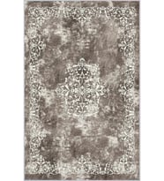Eliana Home Baskılı, Yıkanabilir Kaymaz Taban Salon Halısı LNA0338 100x150 cm (Kahverengi)